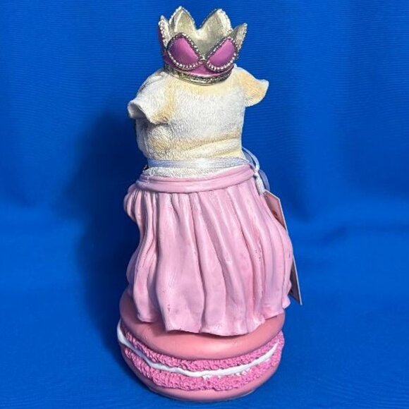 NEW NWT PUG PRINCESS LOVE & MACARON GORGEOUS PUPPY DOG STATUE FIGURE DECORATION - Picture 5 of 15